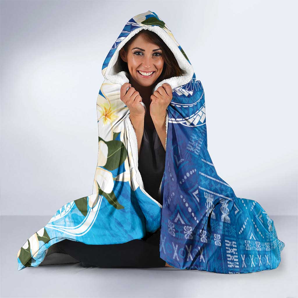 Aloha Hawaii Festive Hooded Blanket Frangipani Lace Classic - Oceanic LT7 - Polynesian Pride