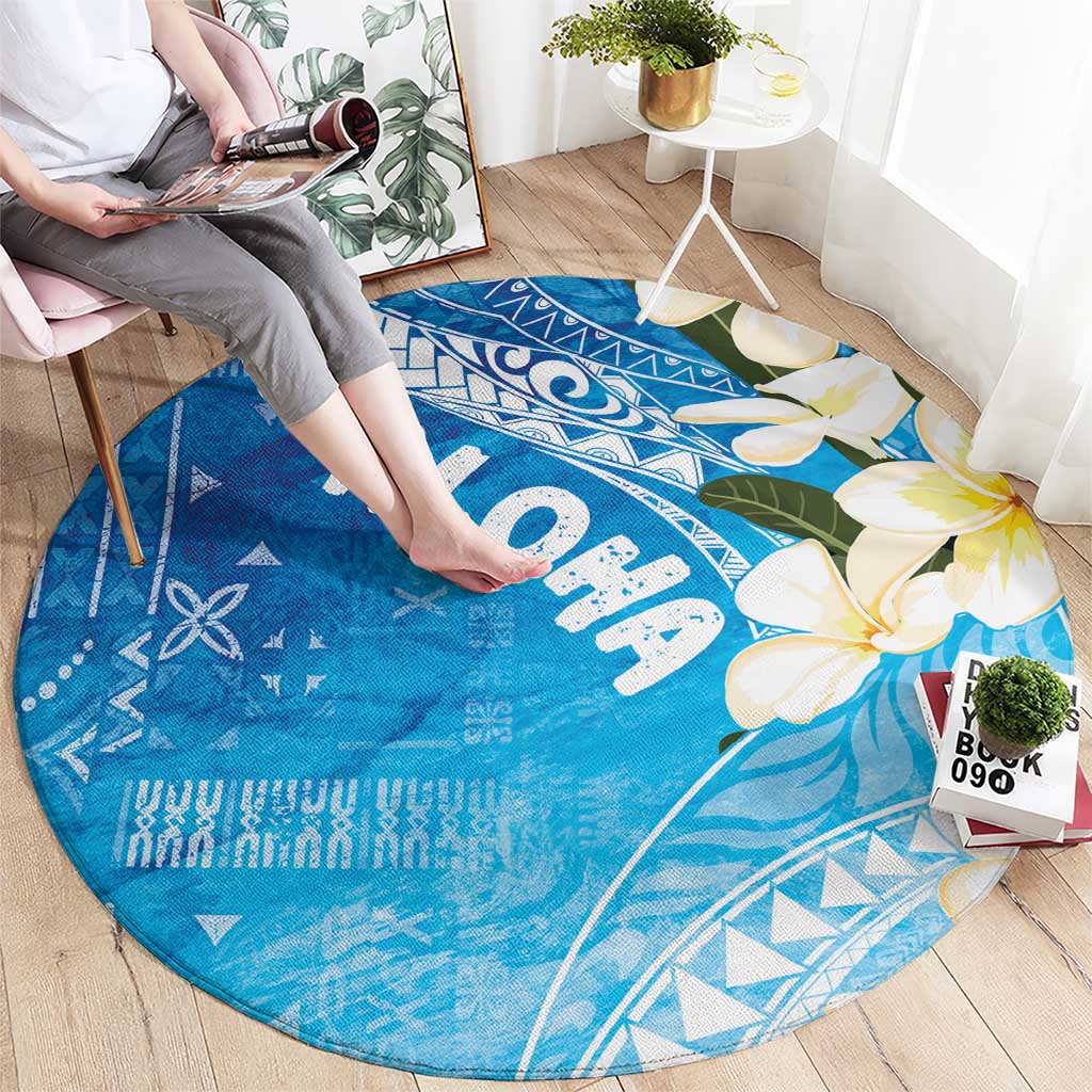 Aloha Hawaii Festive Round Carpet Frangipani Lace Classic - Oceanic LT7 - Polynesian Pride