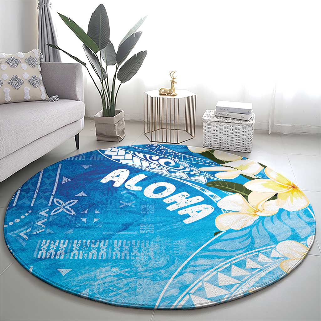 Aloha Hawaii Festive Round Carpet Frangipani Lace Classic - Oceanic LT7 - Polynesian Pride