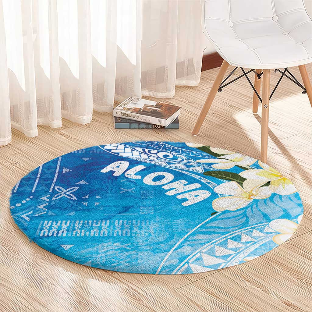 Aloha Hawaii Festive Round Carpet Frangipani Lace Classic - Oceanic LT7 - Polynesian Pride