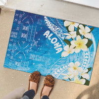 Aloha Hawaii Festive Rubber Doormat Frangipani Lace Classic - Oceanic