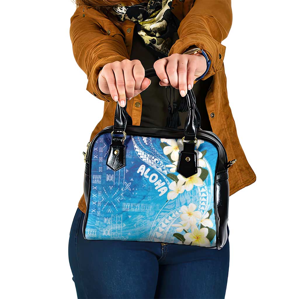 Aloha Hawaii Festive Shoulder Handbag Frangipani Lace Classic - Oceanic LT7 One Size Navy - Polynesian Pride