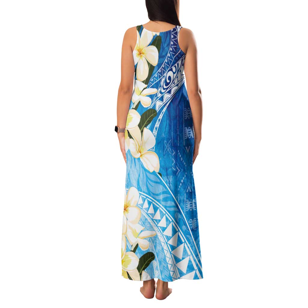 Aloha Hawaii Festive Tank Maxi Dress Frangipani Lace Classic - Oceanic