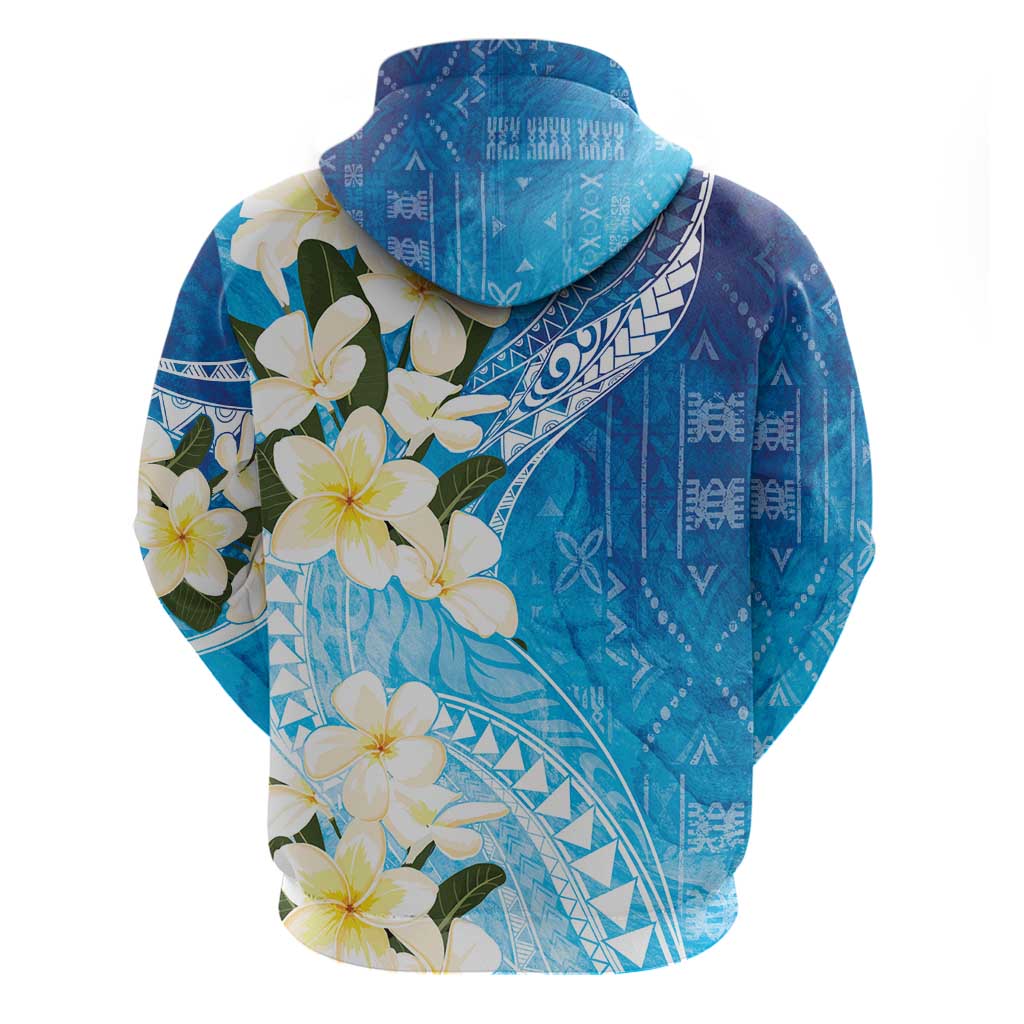 Aloha Hawaii Festive Zip Hoodie Frangipani Lace Classic - Oceanic LT7 - Polynesian Pride