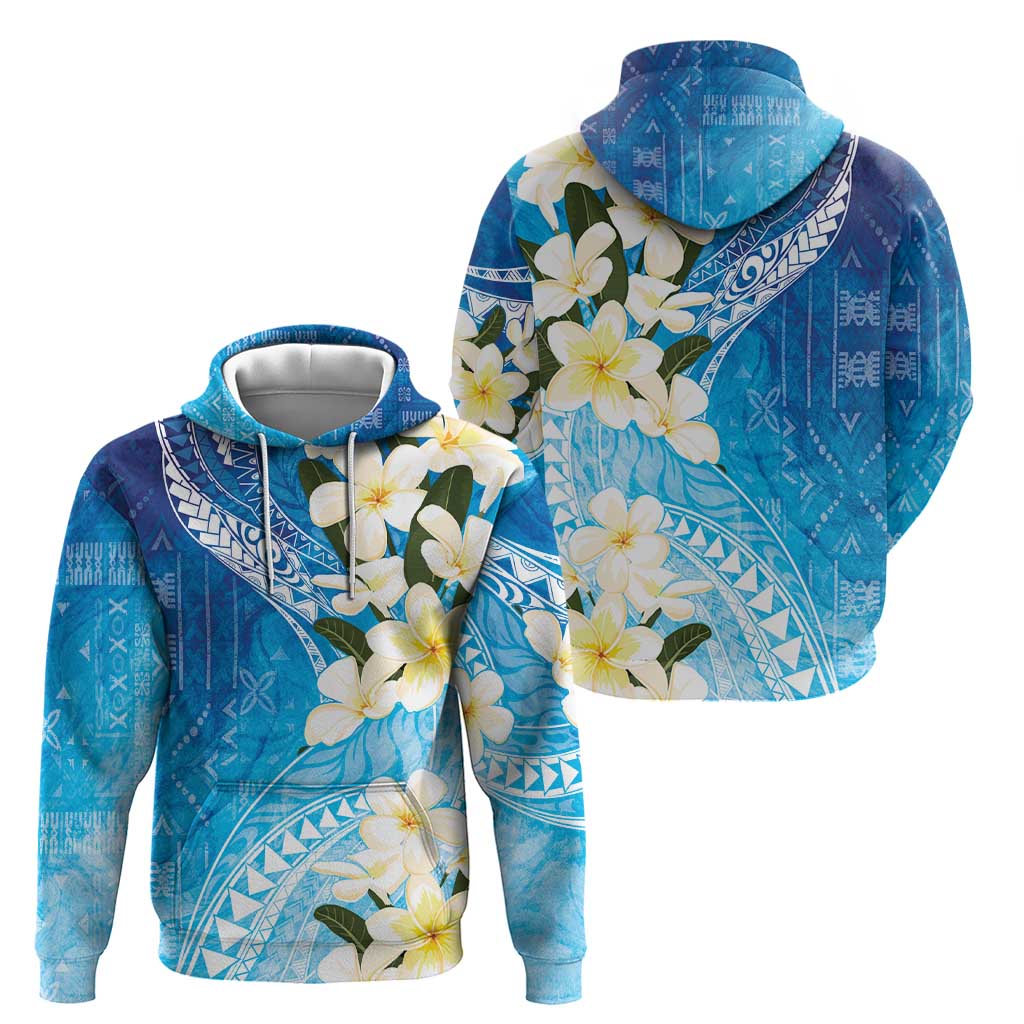 Aloha Hawaii Festive Zip Hoodie Frangipani Lace Classic - Oceanic LT7 - Polynesian Pride