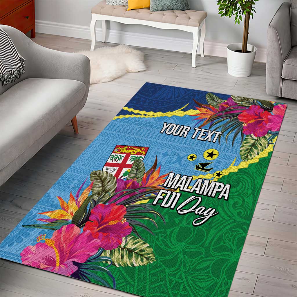 Personalized Malampa Fiji Day Together We Grow Area Rug Special Tapa Mix - Polynesian Pride