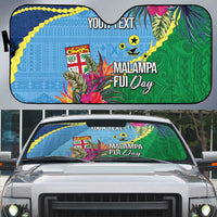 Personalized Malampa Fiji Day Together We Grow Auto Sun Shade Special Tapa Mix - Polynesian Pride