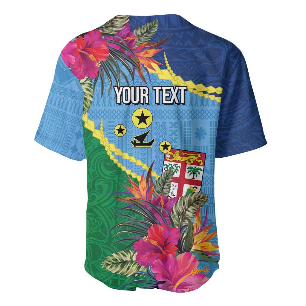 Personalized Malampa Fiji Day Together We Grow Baseball Jersey Special Tapa Mix - Polynesian Pride