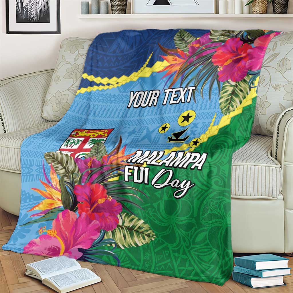 Personalized Malampa Fiji Day Together We Grow Blanket Special Tapa Mix - Polynesian Pride