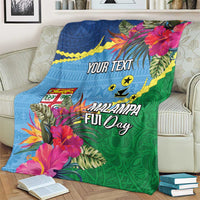 Personalized Malampa Fiji Day Together We Grow Blanket Special Tapa Mix - Polynesian Pride