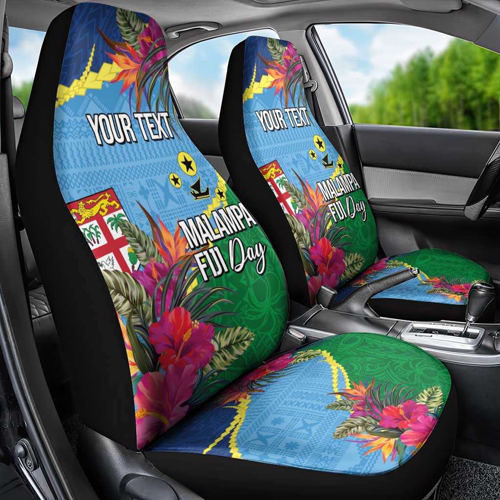 Personalized Malampa Fiji Day Together We Grow Car Seat Cover Special Tapa Mix - Polynesian Pride
