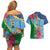 Personalized Malampa Fiji Day Together We Grow Couples Matching Off Shoulder Short Dress and Hawaiian Shirt Special Tapa Mix - Polynesian Pride