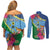 Personalized Malampa Fiji Day Together We Grow Couples Matching Off Shoulder Short Dress and Long Sleeve Button Shirt Special Tapa Mix - Polynesian Pride