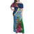 Personalized Malampa Fiji Day Together We Grow Family Matching Off Shoulder Maxi Dress and Hawaiian Shirt Special Tapa Mix - Polynesian Pride