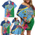 Personalized Malampa Fiji Day Together We Grow Family Matching Off Shoulder Short Dress and Hawaiian Shirt Special Tapa Mix - Polynesian Pride