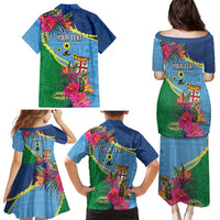 Personalized Malampa Fiji Day Together We Grow Family Matching Puletasi and Hawaiian Shirt Special Tapa Mix - Polynesian Pride