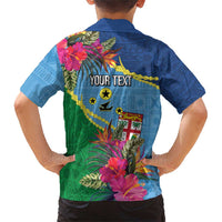 Personalized Malampa Fiji Day Together We Grow Family Matching Short Sleeve Bodycon Dress and Hawaiian Shirt Special Tapa Mix - Polynesian Pride