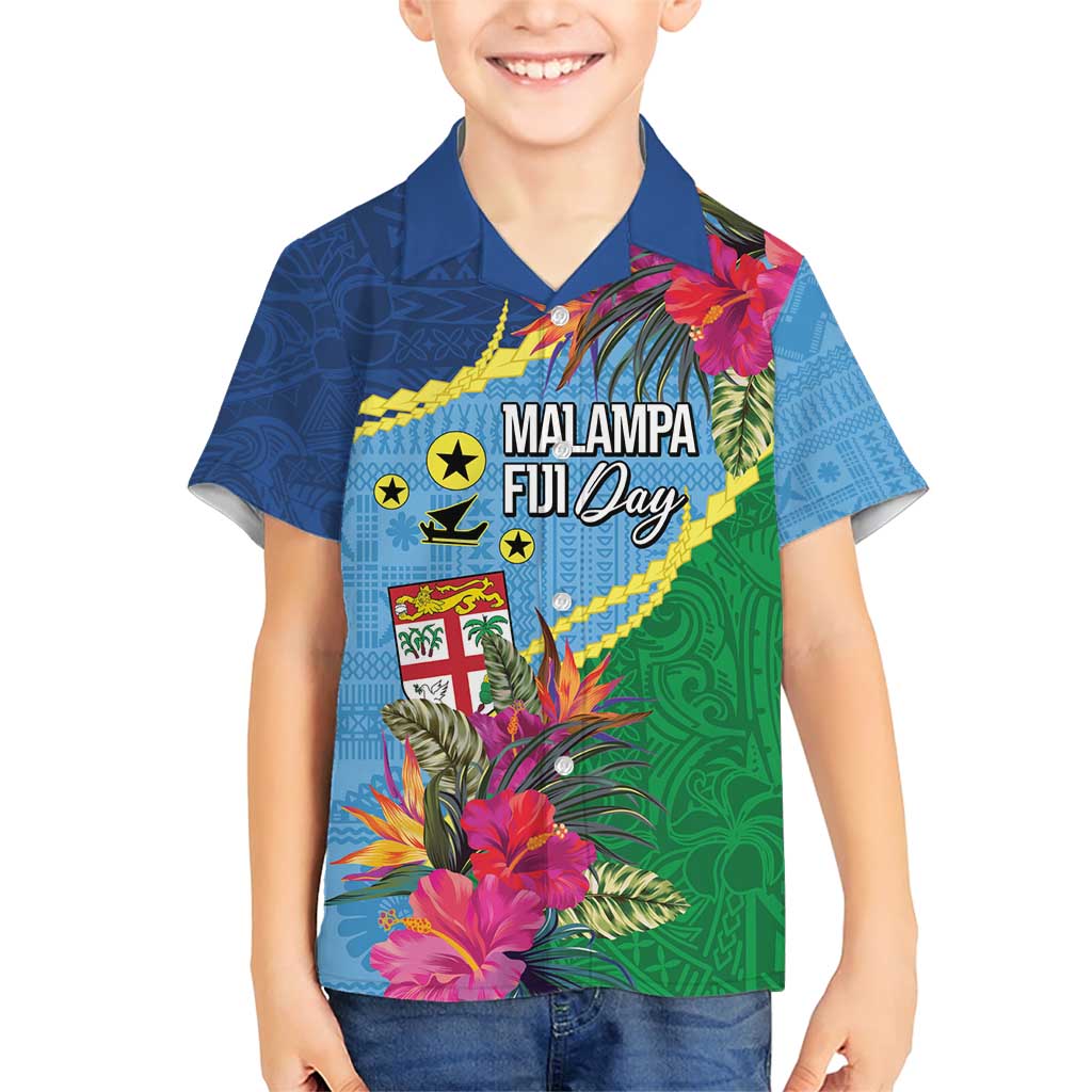 Personalized Malampa Fiji Day Together We Grow Family Matching Short Sleeve Bodycon Dress and Hawaiian Shirt Special Tapa Mix - Polynesian Pride