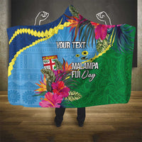 Personalized Malampa Fiji Day Together We Grow Hooded Blanket Special Tapa Mix - Polynesian Pride