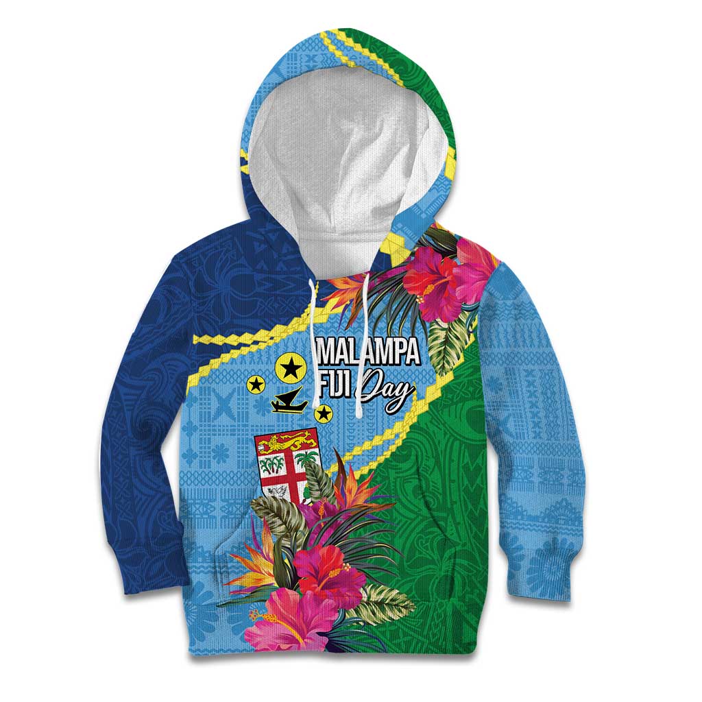 Personalized Malampa Fiji Day Together We Grow Kid Hoodie Special Tapa Mix - Polynesian Pride