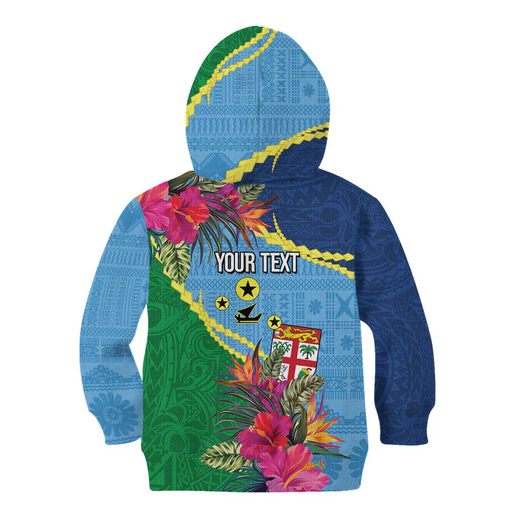 Personalized Malampa Fiji Day Together We Grow Kid Hoodie Special Tapa Mix - Polynesian Pride