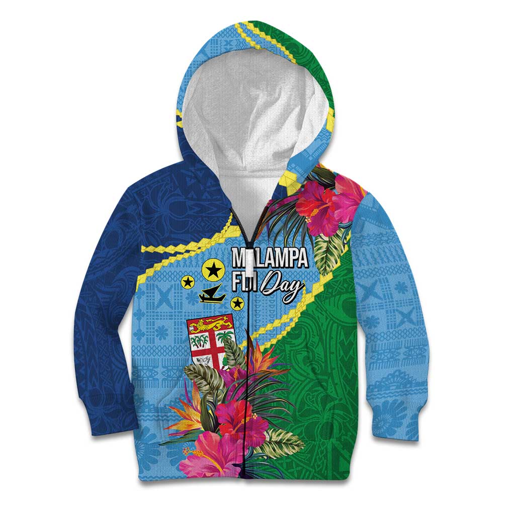 Personalized Malampa Fiji Day Together We Grow Kid Hoodie Special Tapa Mix - Polynesian Pride