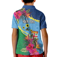 Personalized Malampa Fiji Day Together We Grow Kid Polo Shirt Special Tapa Mix - Polynesian Pride