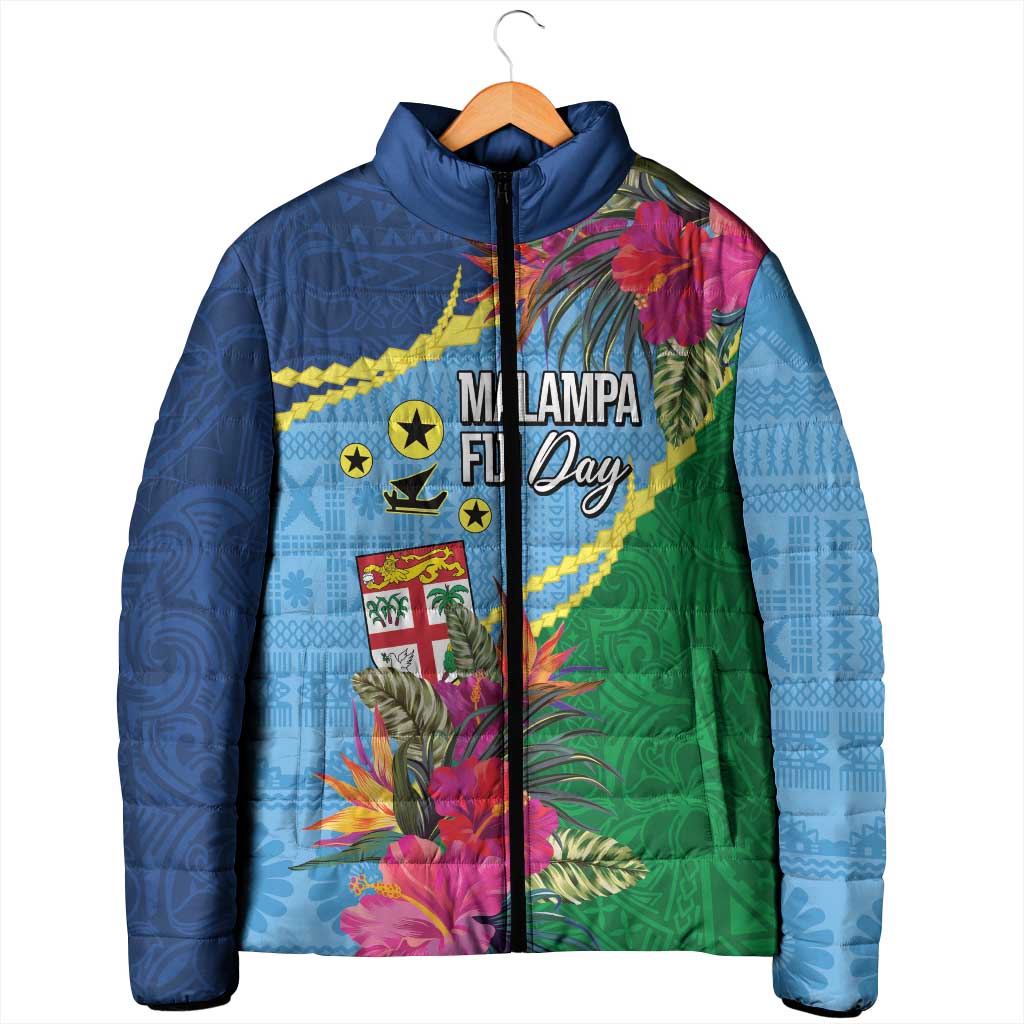 Personalized Malampa Fiji Day Together We Grow Padded Jacket Special Tapa Mix - Polynesian Pride