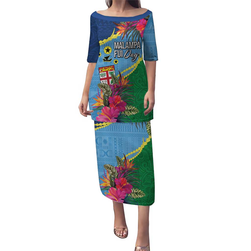 Personalized Malampa Fiji Day Together We Grow Puletasi Special Tapa Mix - Polynesian Pride