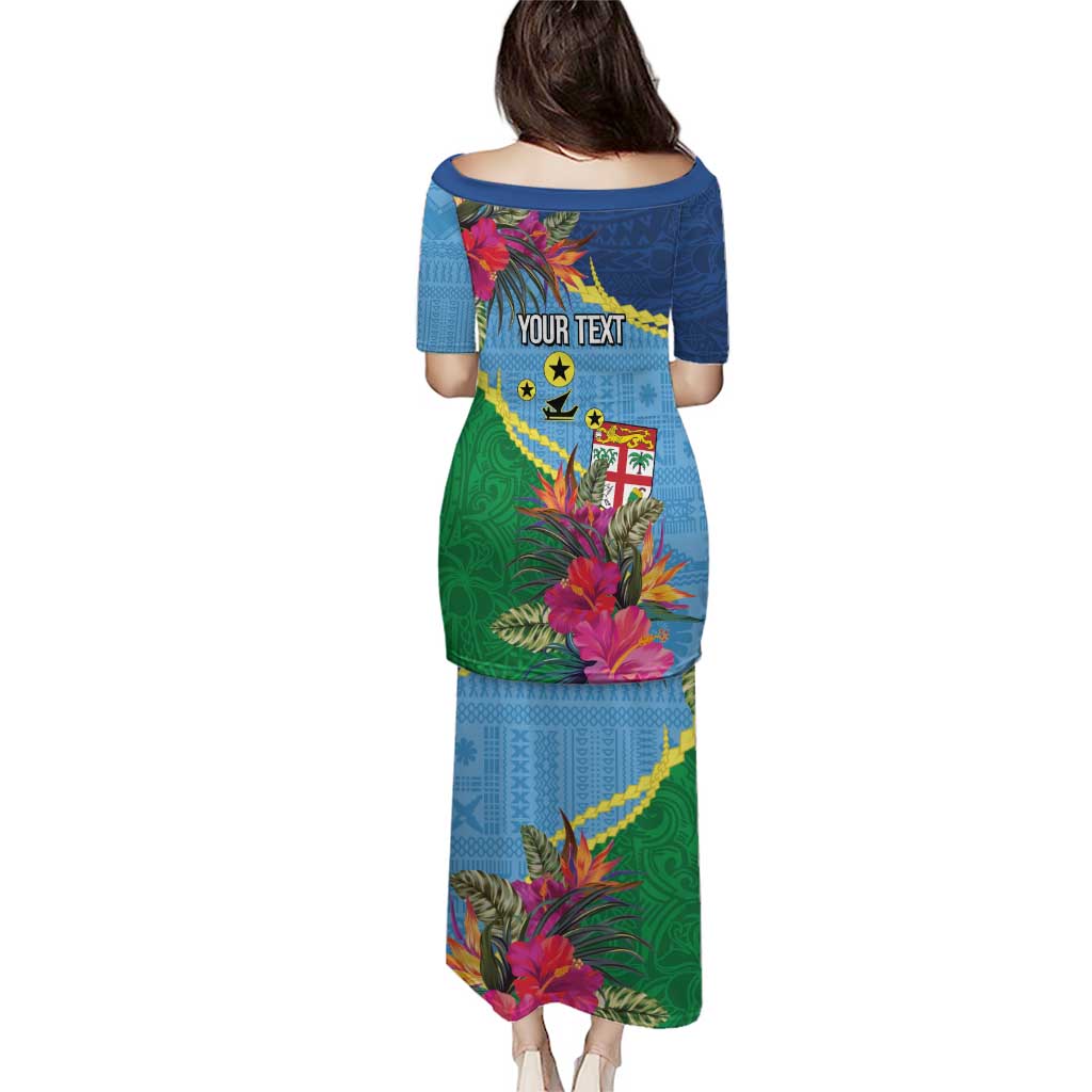 Personalized Malampa Fiji Day Together We Grow Puletasi Special Tapa Mix - Polynesian Pride