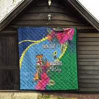 Personalized Malampa Fiji Day Together We Grow Quilt Special Tapa Mix - Polynesian Pride