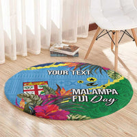 Personalized Malampa Fiji Day Together We Grow Round Carpet Special Tapa Mix - Polynesian Pride