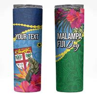 Personalized Malampa Fiji Day Together We Grow Skinny Tumbler Special Tapa Mix - Polynesian Pride