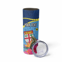 Personalized Malampa Fiji Day Together We Grow Skinny Tumbler Special Tapa Mix - Polynesian Pride