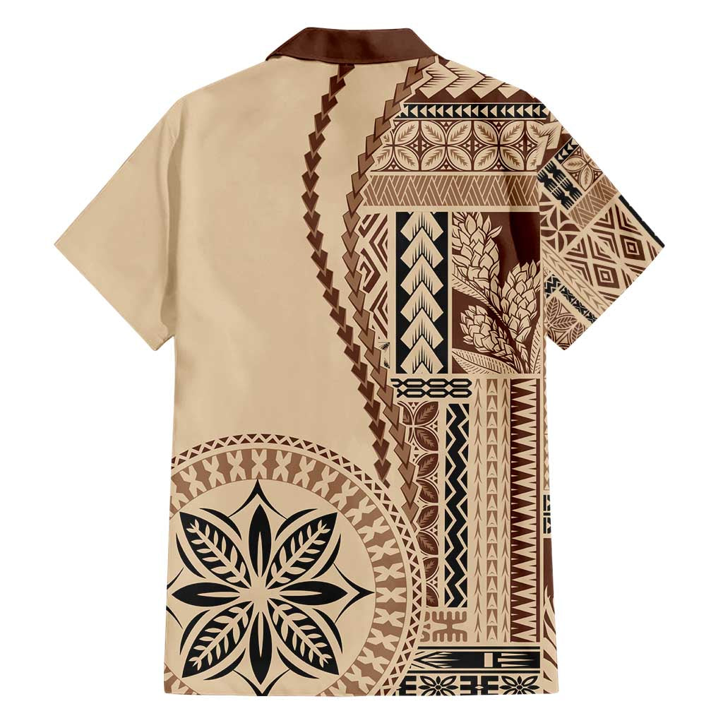 Samoa Siapo Motif Family Matching Short Sleeve Bodycon Dress and Hawaiian Shirt Classic Style LT7
