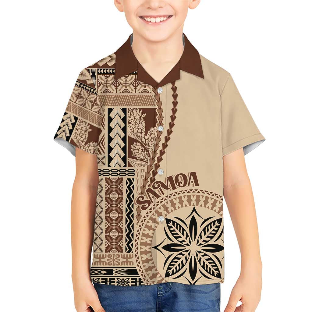 Samoa Siapo Motif Family Matching Short Sleeve Bodycon Dress and Hawaiian Shirt Classic Style LT7