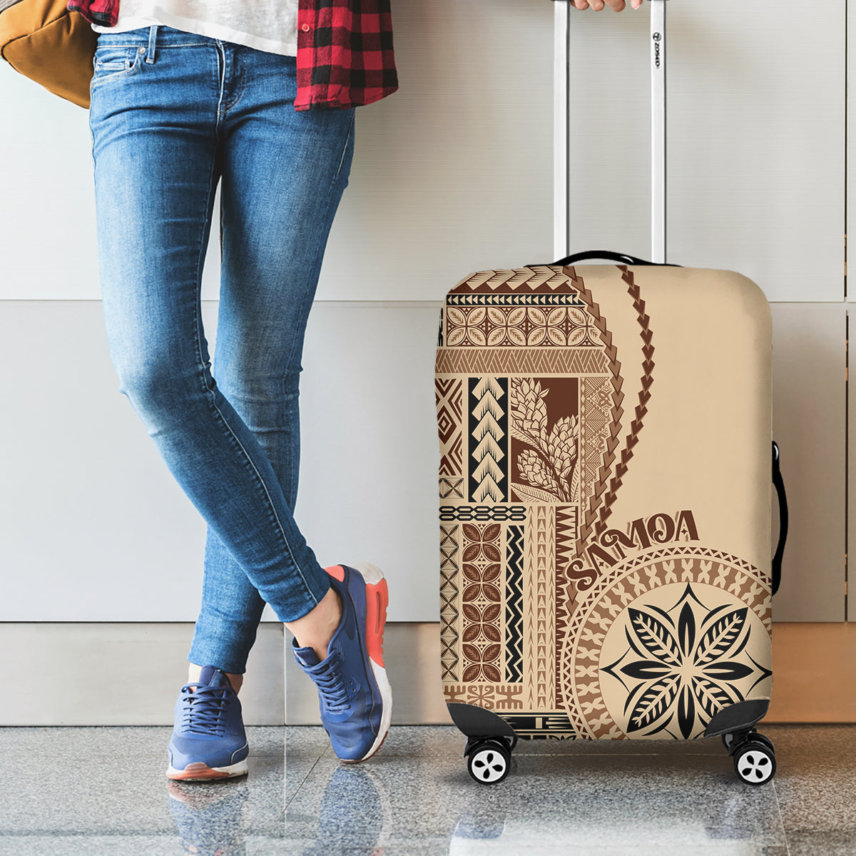 Samoa Siapo Motif Luggage Cover Classic Style LT7 - Polynesian Pride