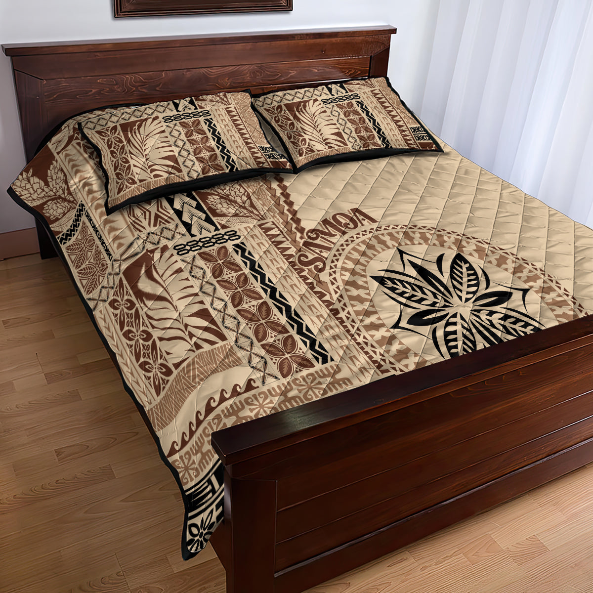 Samoa Siapo Motif Quilt Bed Set Classic Style LT7 - Polynesian Pride