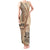 Samoa Siapo Motif Tank Maxi Dress Classic Style LT7 Women Beige - Polynesian Pride
