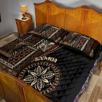 Samoa Siapo Motif Quilt Bed Set Classic Style - Black Ver LT7 - Polynesian Pride