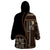 Samoa Siapo Motif Wearable Blanket Hoodie Classic Style - Black Ver LT7 - Polynesian Pride
