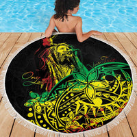Personalised Reggae Jawaiian Festive Beach Blanket Mix Polynesian