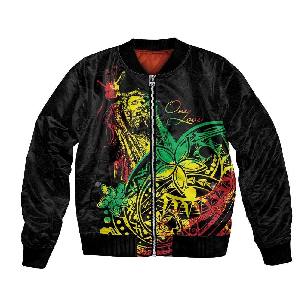Personalised Reggae Jawaiian Festive Bomber Jacket Mix Polynesian LT7 Unisex Reggae - Polynesian Pride