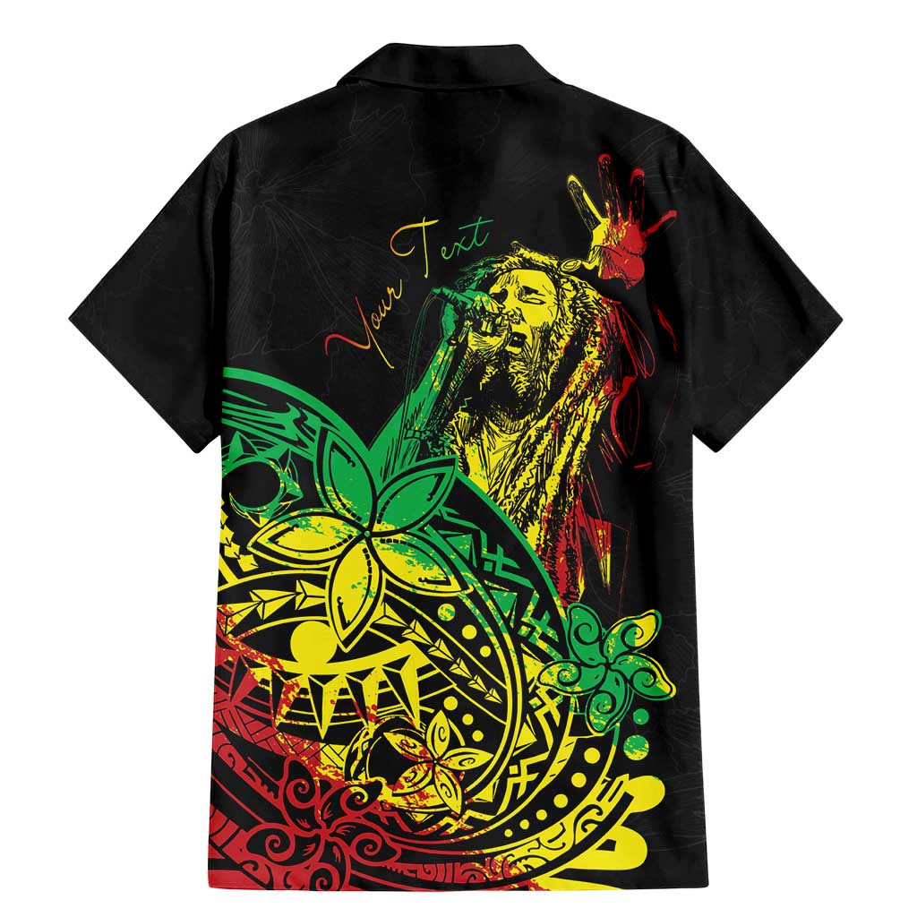 Personalised Reggae Jawaiian Festive Family Matching Mermaid Dress and Hawaiian Shirt Mix Polynesian