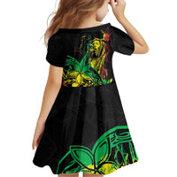 Personalised Reggae Jawaiian Festive Family Matching Tank Maxi Dress and Hawaiian Shirt Mix Polynesian