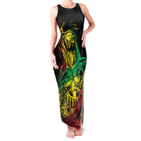 Personalised Reggae Jawaiian Festive Family Matching Tank Maxi Dress and Hawaiian Shirt Mix Polynesian