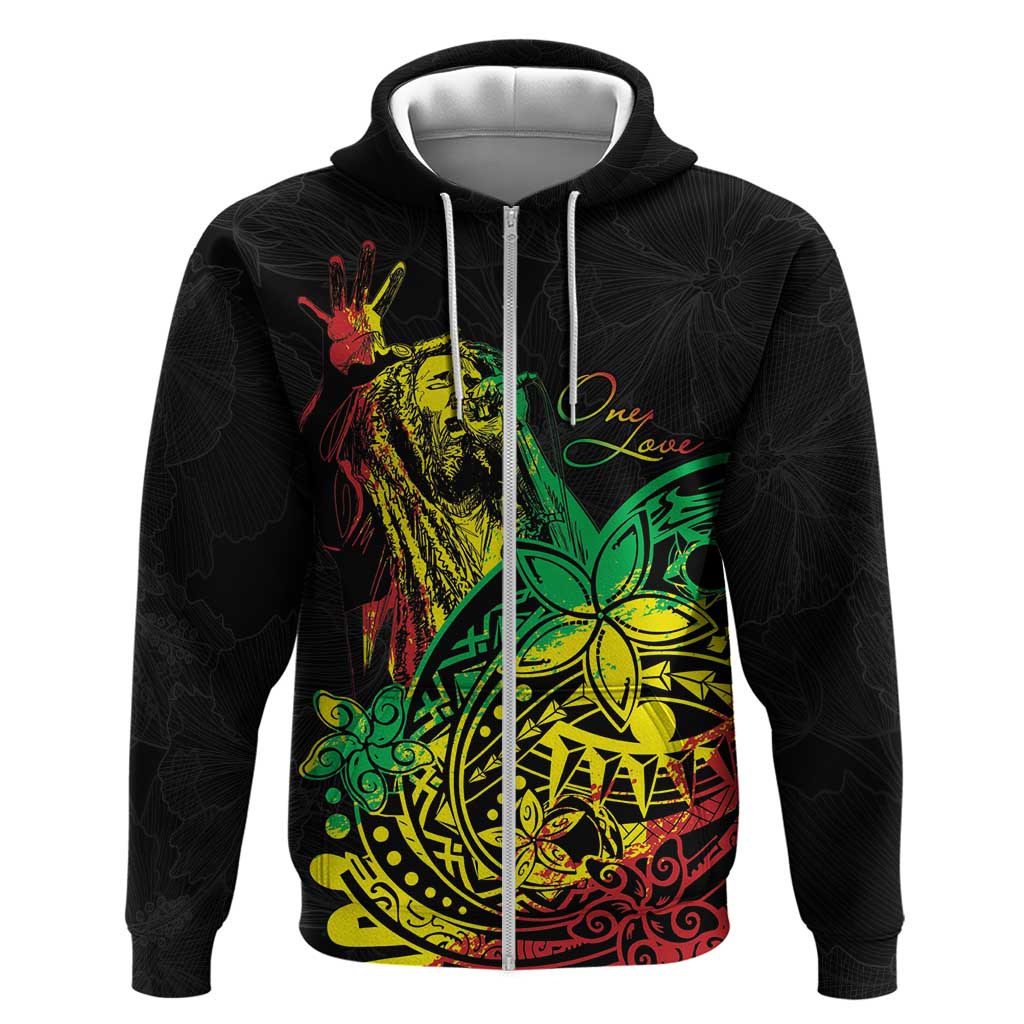 Personalised Reggae Jawaiian Festive Hoodie Mix Polynesian
