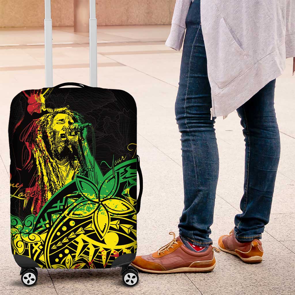 Personalised Reggae Jawaiian Festive Luggage Cover Mix Polynesian LT7 Reggae - Polynesian Pride