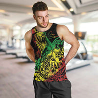 Personalised Reggae Jawaiian Festive Men Tank Top Mix Polynesian