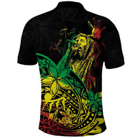 Personalised Reggae Jawaiian Festive Polo Shirt Mix Polynesian